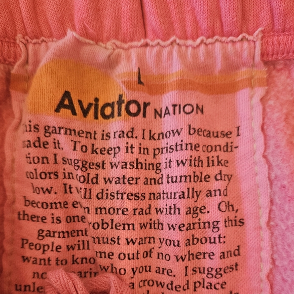 Aviator Nation Pink Black 🖤🩷 Sweatpants - Picture 5 of 7